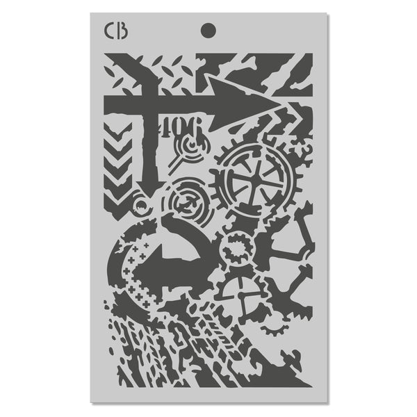 Ciao Bella POLAR RAILWAY - TRIPLE LAYER STENCILS - SET 4 - 3 pcs 5" x 8"  #MSX007