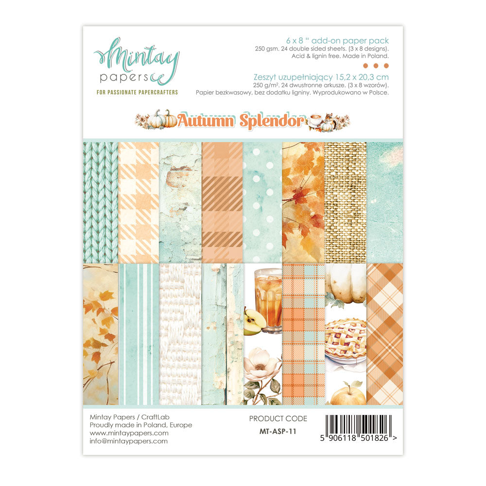 Mintay AUTUMN SPLENDOR 6x8 Add On Paper Pack #MT-ASP-11