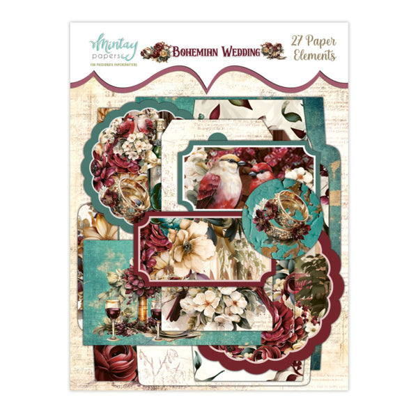 Mintay BOHEMIAN WEDDING Paper ELEMENTS 27 Pieces #MT-BOH-LSCE