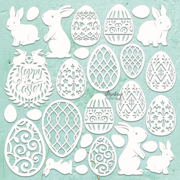 Mintay EASTER 12"x12" Chippies Chipboard Embellishment #MT-CHIP2-D45