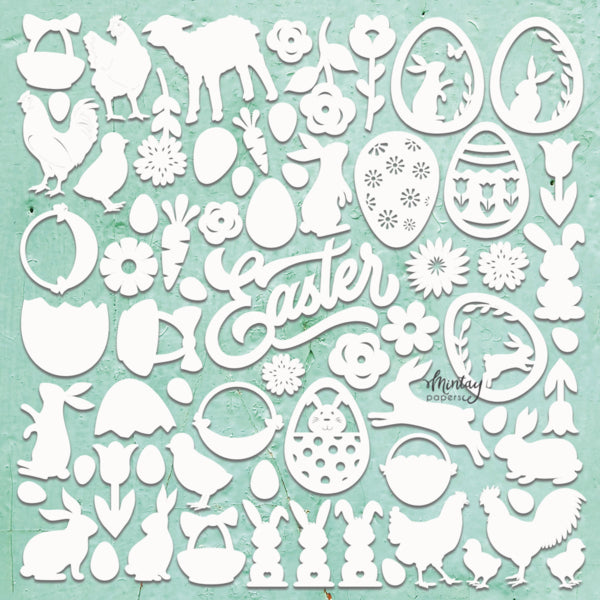 Mintay EASTER 2 12"x12" Chippies Chipboard Embellishment #MT-CHIP2-D67