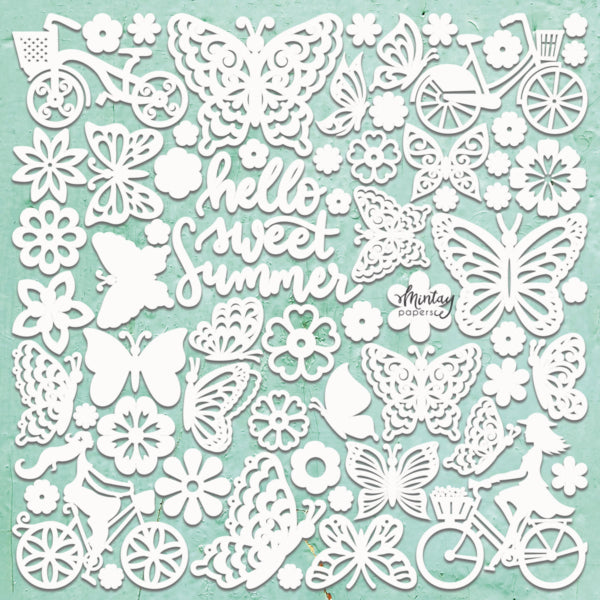 Mintay SUMMERTIME 12"x12" Chippies Chipboard Embellishment #MT-CHIP2-D73