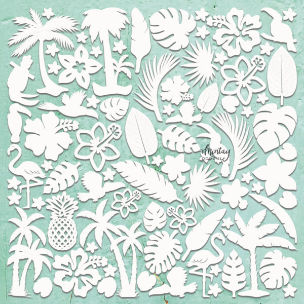 Mintay TROPICAL 12"x12" Chippies Chipboard Embellishment #MT-CHIP2-D74