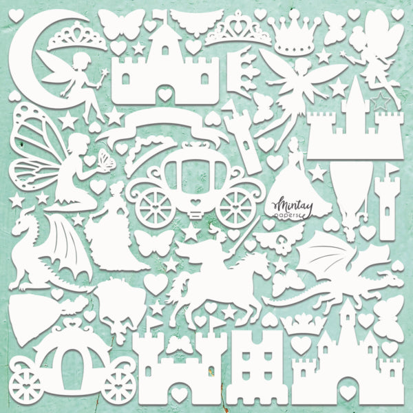 Mintay DREAMLAND 12"x12" Chippies Chipboard Embellishment #MT-CHIP2-D80