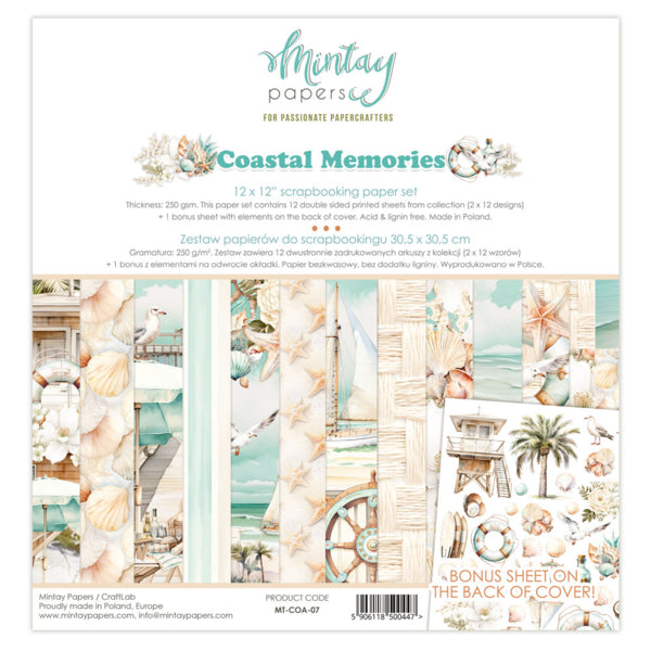 Mintay COASTAL MEMORIES 12x12 Scrapbooking Set #Mt-COA-07