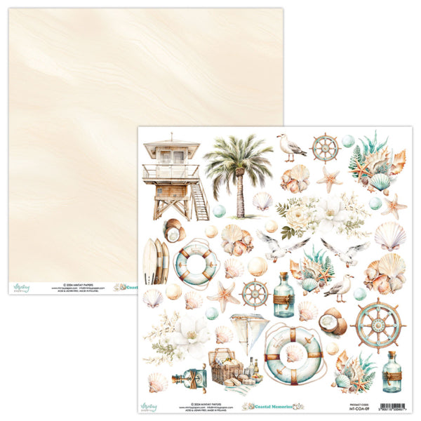 Mintay COASTAL MEMORIES 12x12 Scrapbooking Set #Mt-COA-07