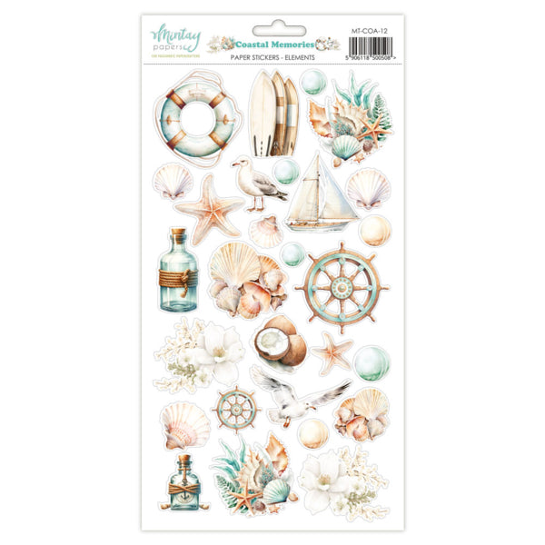 Mintay COASTAL MEMORIES Elements 6x12" Paper Stickers #MT-COA-12