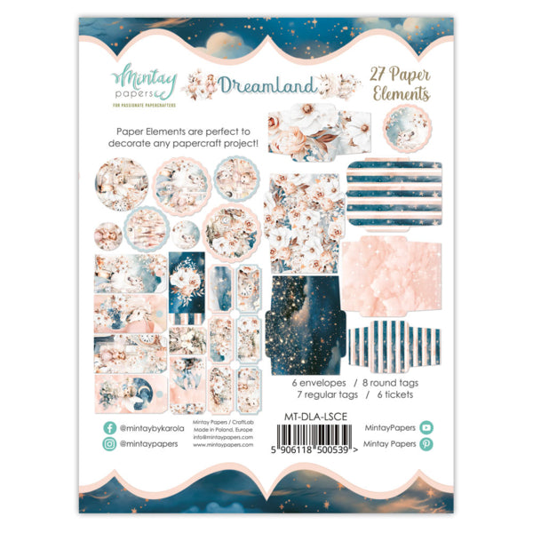 Mintay DREAMLAND Paper ELEMENTS 27 Pieces #Mt-Dla-LSCE