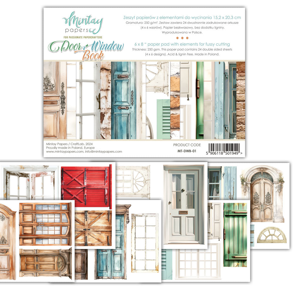 Mintay DOOR & WINDOW Book 6x8 Pad Fussy Cutting Elements #MT-DWB-01