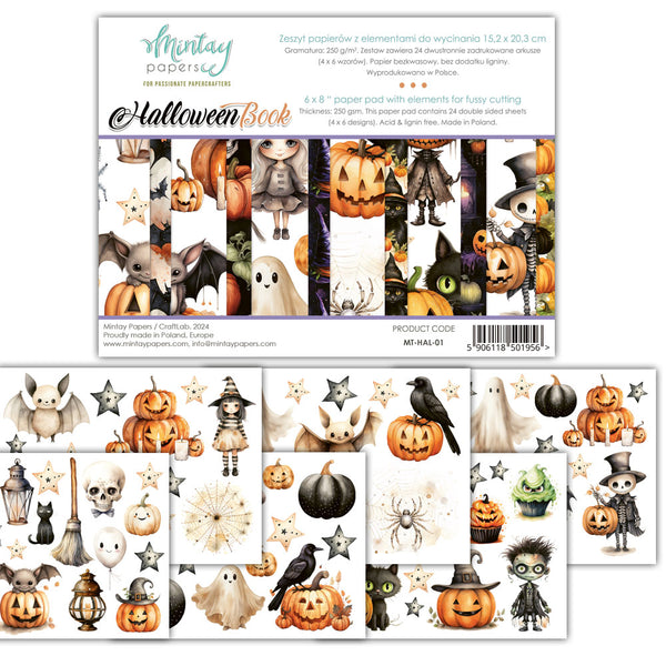 Mintay HALLOWEEN Book 6x8 Pad Fussy Cutting Elements #MT-HAL-01