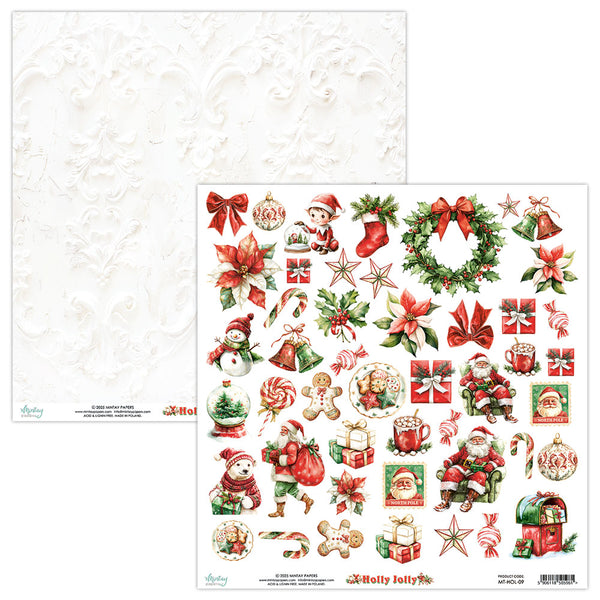 Mintay HOLLY JOLLY Christmas 8X8 Scrapbooking Paper Pad #MT-HOL-08