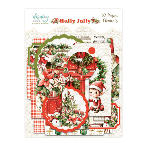 Mintay HOLLY JOLLY Christmas 2025 Paper ELEMENTS 27 Pieces #MT-HOL-LSCE