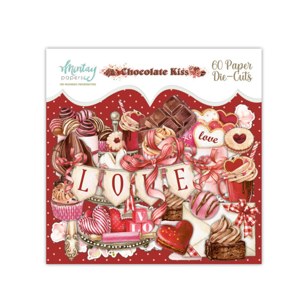 Mintay CHOCOLATE KISS Paper Die Cuts Ephemera 60 Pieces #Mt-KIS-Lsc