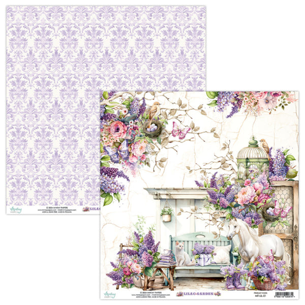 Mintay LILAC GARDEN 6x6 Scrapbooking Paper Pad #MT-Lil-08