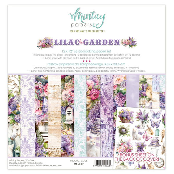 Mintay LILAC GARDEN 12x12 Scrapbooking Set #MT-Lil-07