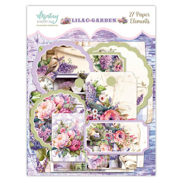 Mintay LILAC GARDEN Paper ELEMENTS 27 Pieces #Mt-Lil-Lsce