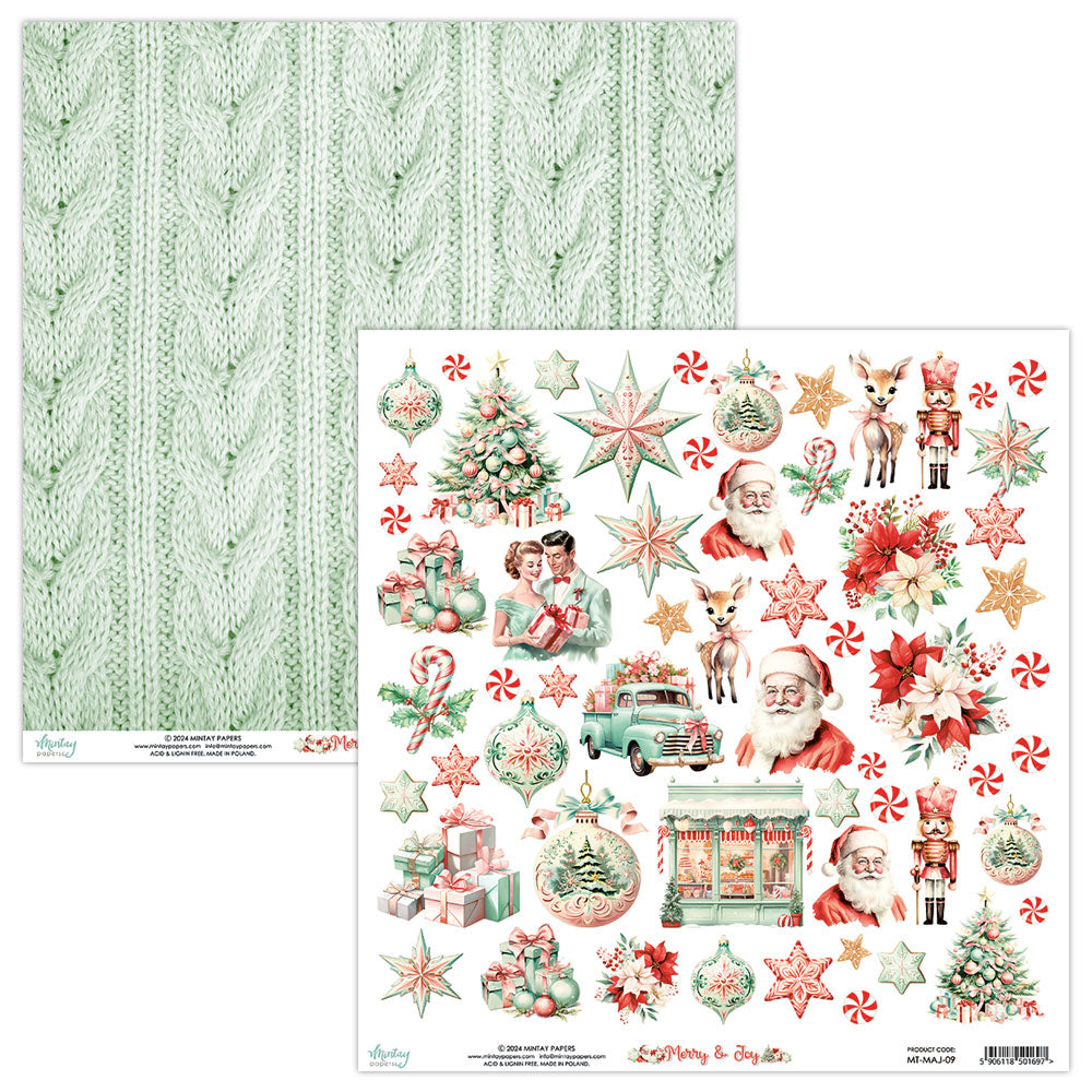 Mintay MERRY & JOY 6x6 Scrapbooking Paper Pad #MT-MAJ-08