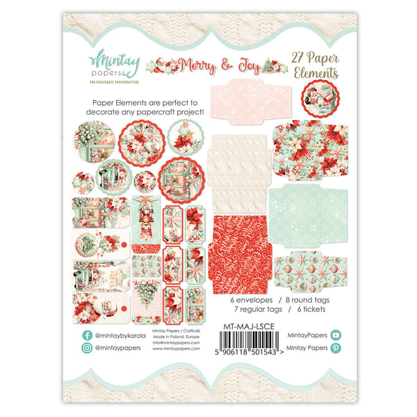 Mintay MERRY & JOY Paper ELEMENTS 27 Pieces #MT-MAJ-LSCE