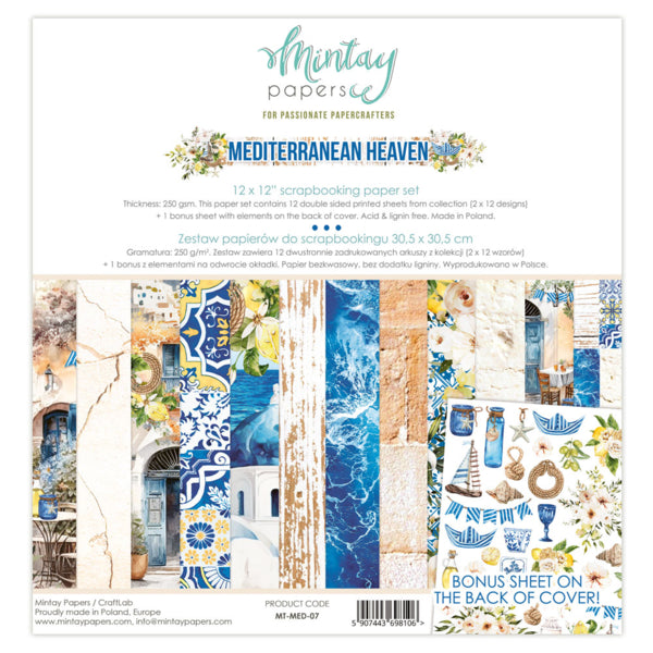 Mintay MEDITERRANEAN HEAVEN 12x12 Scrapbooking Set #MT-MED-07