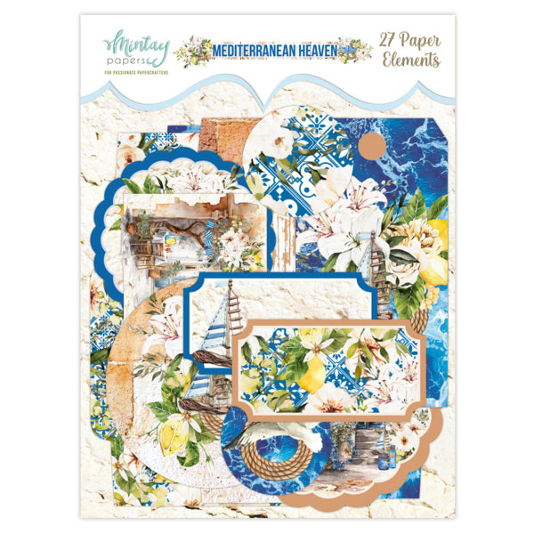 Mintay MEDITERRANEAN HEAVEN Paper Elements 27 Pieces #MT-MED-LSCE