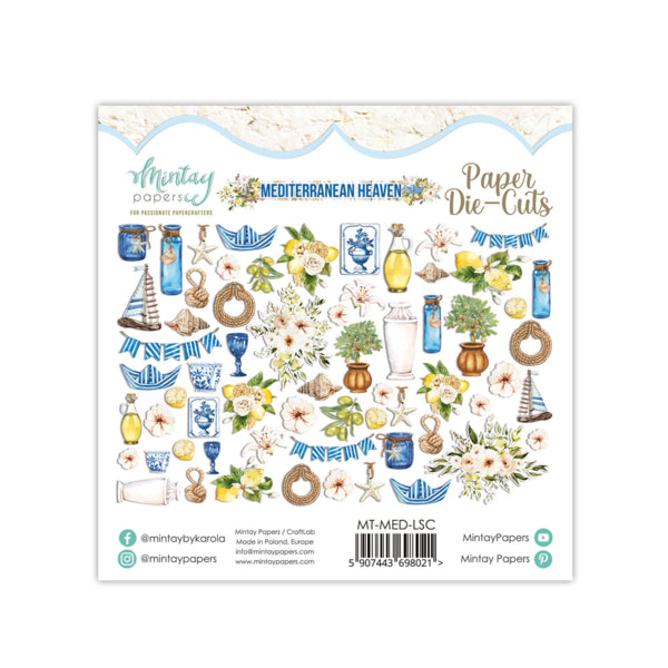 Mintay MEDITERRANEAN HEAVEN Paper Die Cuts Ephemera 60 Pieces #MT-MED-LSC