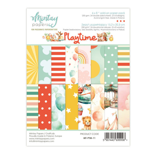 Mintay Flora PLAYTIME 6x8 Add On Paper Pack #MT-PTM-11