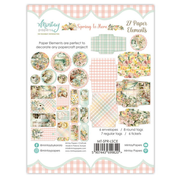 Mintay SPRING IS HERE Paper ELEMENTS 27 Pieces #MT-SPR-LSCE