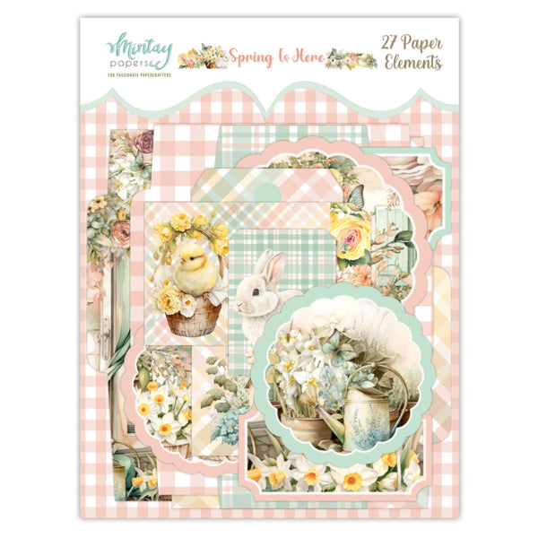 Mintay SPRING IS HERE Paper ELEMENTS 27 Pieces #MT-SPR-LSCE