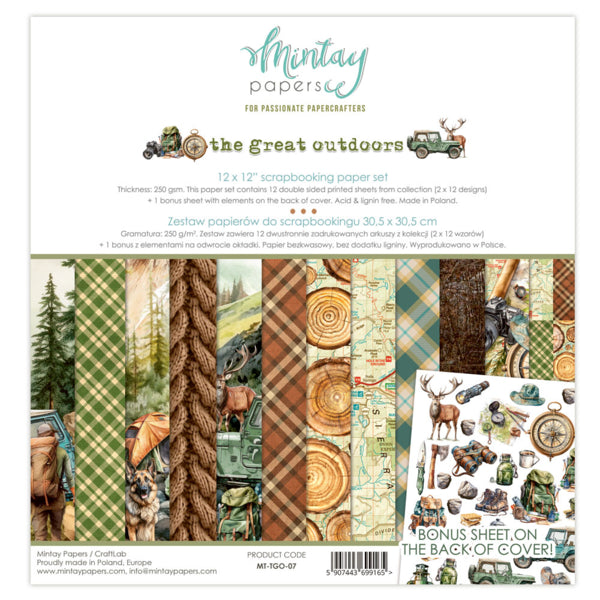 Mintay THE GREAT OUTDOORS 12x12 Scrapbooking Set #MT-TGO-07