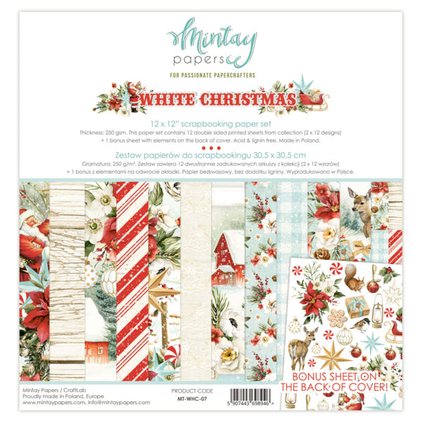 Mintay WHITE CHRISTMAS 12x12 Scrapbooking Set #MT-WHC-07