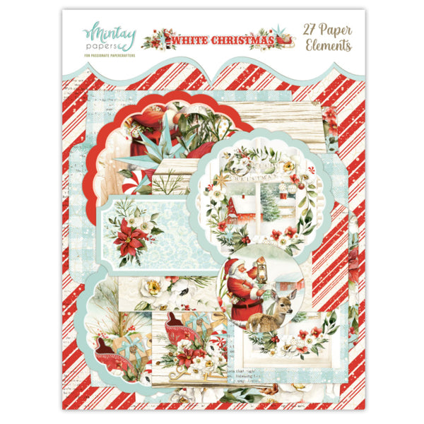 Mintay WHITE CHRISTMAS Paper ELEMENTS 27 Pieces #MT-WHC-LSCE