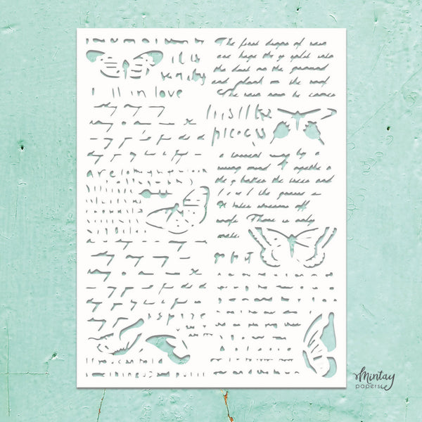 Mintay Kreativa MIXED 6 - 6"x8" Decorative Stencil #MTK-STEN-55