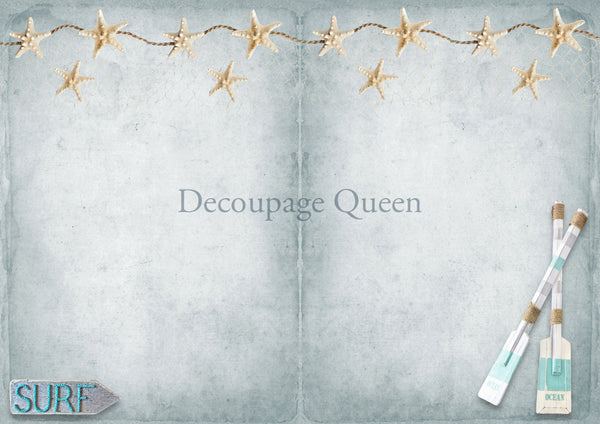 Decoupage Queen SEASIDE GREETINGS A4 Journal Kit #DQJP0003