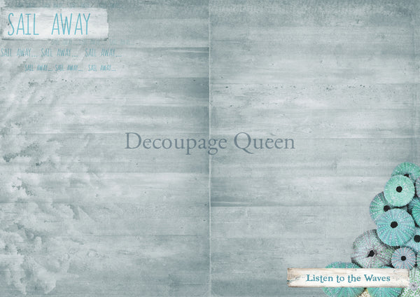 Decoupage Queen SEASIDE GREETINGS A4 Journal Kit #DQJP0003