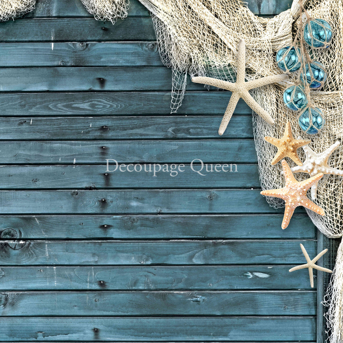 Decoupage Queen SEASIDE GREETINGS Scrapbook Set 12x12 - 12 pages #DQSB0011