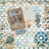 Decoupage Queen SEASIDE GREETINGS MINI Scrapbook Set 6X6 - 12 pages #DQSB0011-mini