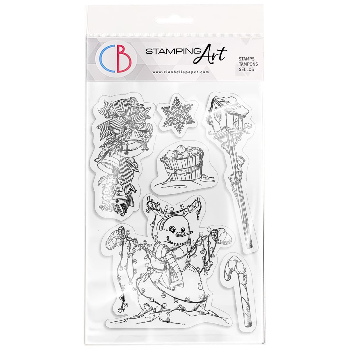 Ciao Bella WINTER LIGHTS Clear Stamp Set 4x6  #PS6032