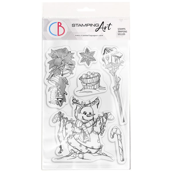Ciao Bella WINTER LIGHTS Clear Stamp Set 4x6  #PS6032