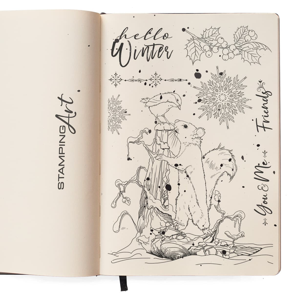 Ciao Bella FOREST TALES - HELLO WINTER Clear Stamp Set 6"x8"  #PS8023