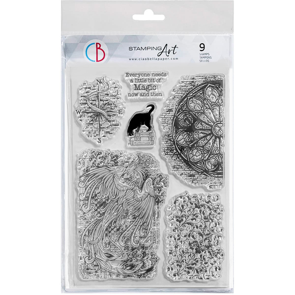 Ciao Bella ENCHANTMENTS Wizard's Academy Clear Stamp Set 6"x8"  #PS8105