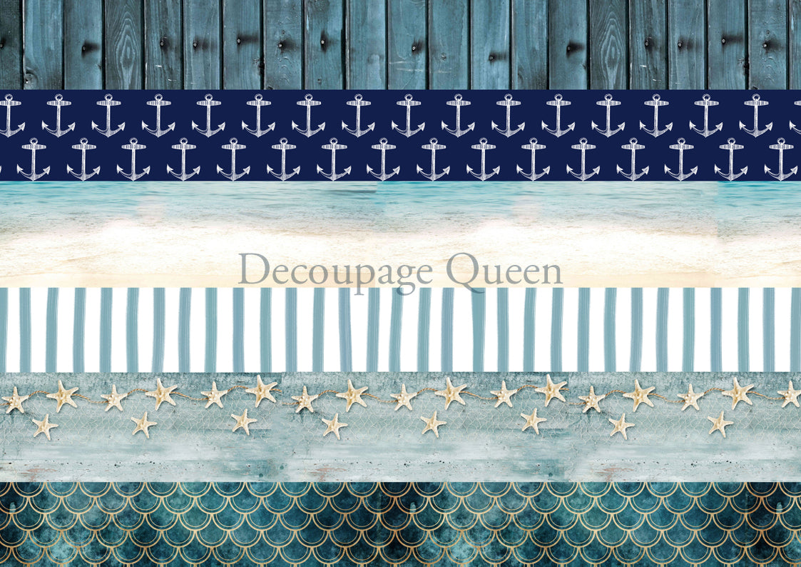 Decoupage Queen SEASIDE GREETINGS A4 Journal Kit #DQJP0003