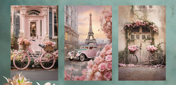 ReDesign with Prima PARISIAN BLOOM HAVEN Decoupage Decor Tissue Paper 3 sheets 19.5" x 30"  #671730  In Stock