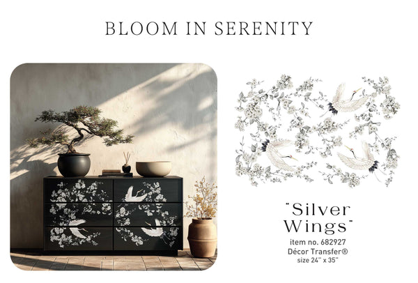 ReDesign with Prima Decor Transfer SILVER WINGS 24"x35" #682927