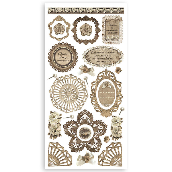 Stamperia OLD LACE Paper Cut Outs Double Face 4 sheets #SBBCT04