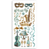 PRE-ORDER Stamperia MASQUERADE Paper Cut Outs Double Face 4 sheets #SBBCT08