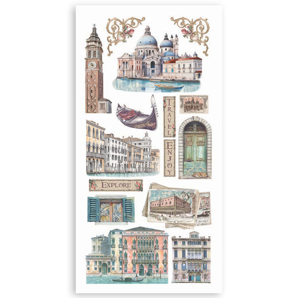 Stamperia VENICE CITY OF ART Paper Cut Outs Double Face 4 sheets #SBBCT14