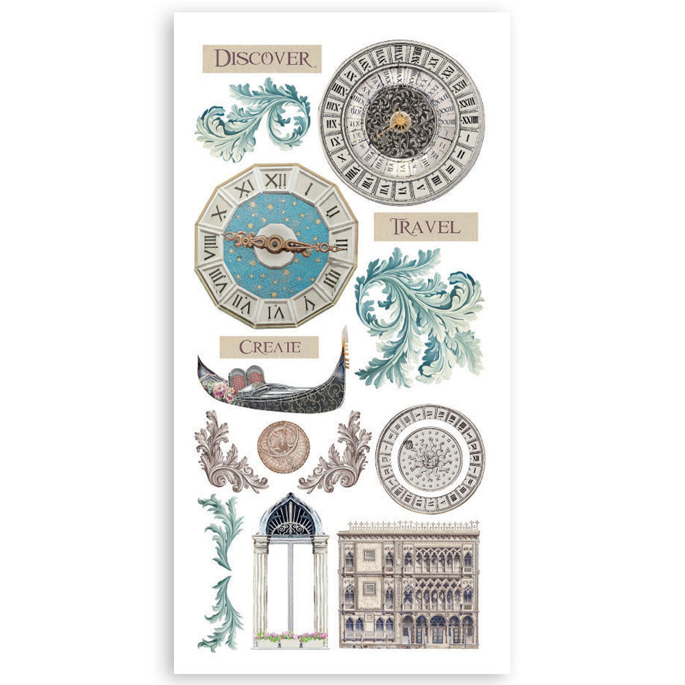 Stamperia VENICE CITY OF ART Paper Cut Outs Double Face 4 sheets #SBBCT14