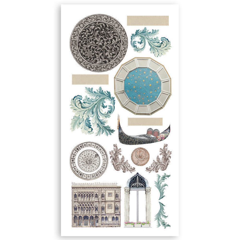 Stamperia VENICE CITY OF ART Paper Cut Outs Double Face 4 sheets #SBBCT14