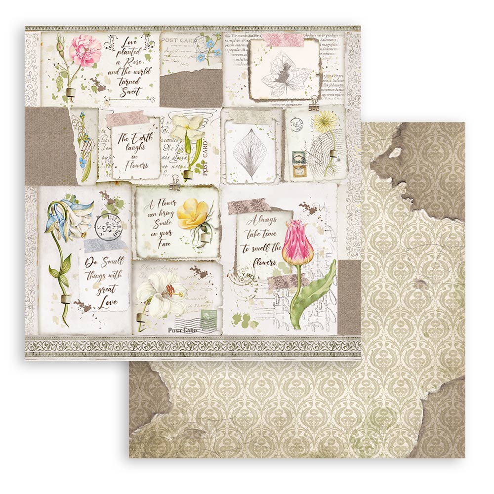 Stamperia GARDEN HOUSE 12x12 Double Faced Paper 10 Sheets + Bonus #SBBL102