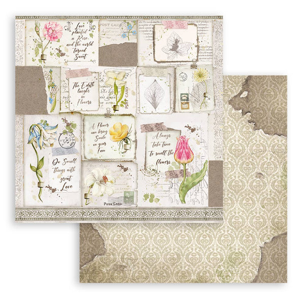 Stamperia GARDEN HOUSE 12x12 Double Faced Paper 10 Sheets + Bonus #SBBL102